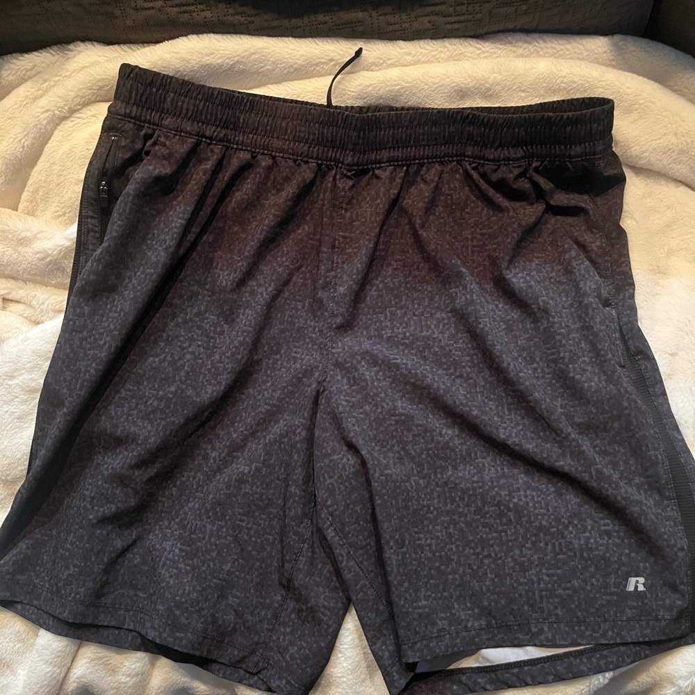 Russell Athletic running Dark Gray and black Men's Shorts